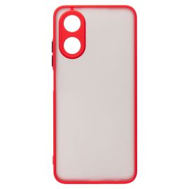 Чехол для Oppo A17 пластиковый с окантовкой <красный>