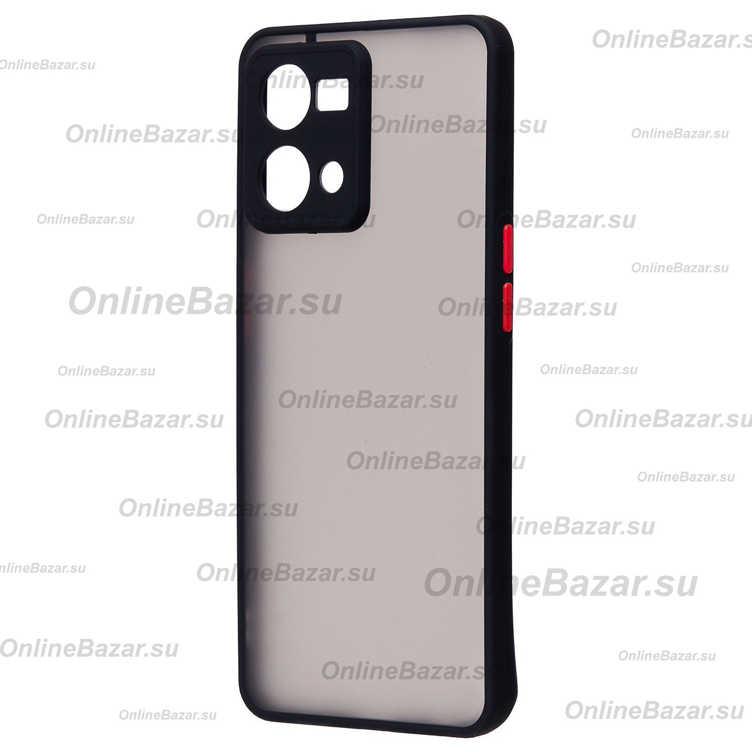 Чехол для Oppo CPH2363 пластиковый с окантовкой <черный> ― Nsk.OnlineBazar.su
