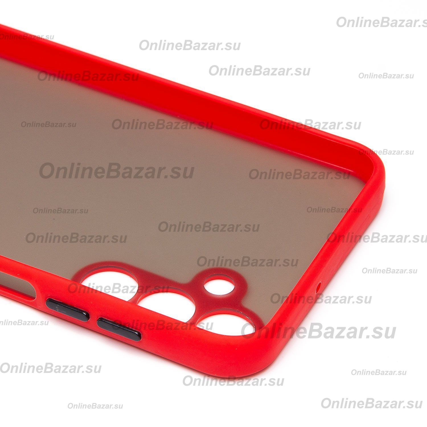 Чехол для Samsung SM-A155F (Galaxy A15) пластиковый с окантовкой <красный> ― Nsk.OnlineBazar.su