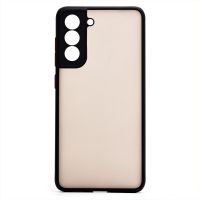 Чехол для Samsung SM-G990B (Galaxy S21 FE) пластиковый с окантовкой <черный> ― Nsk.OnlineBazar.su