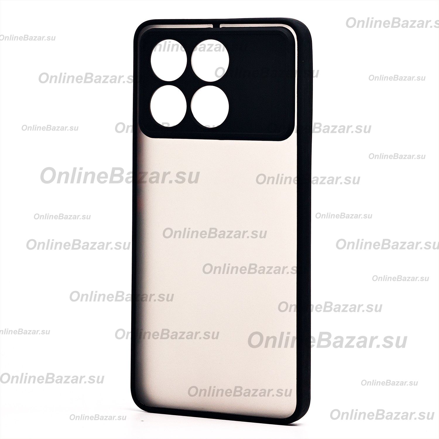 Чехол для Xiaomi Poco F6 Pro (23113RKC6G) пластиковый с окантовкой <черный> ― Nsk.OnlineBazar.su