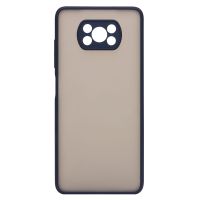 Чехол для Xiaomi Poco X3 Pro пластиковый с окантовкой <синий> ― Nsk.OnlineBazar.su