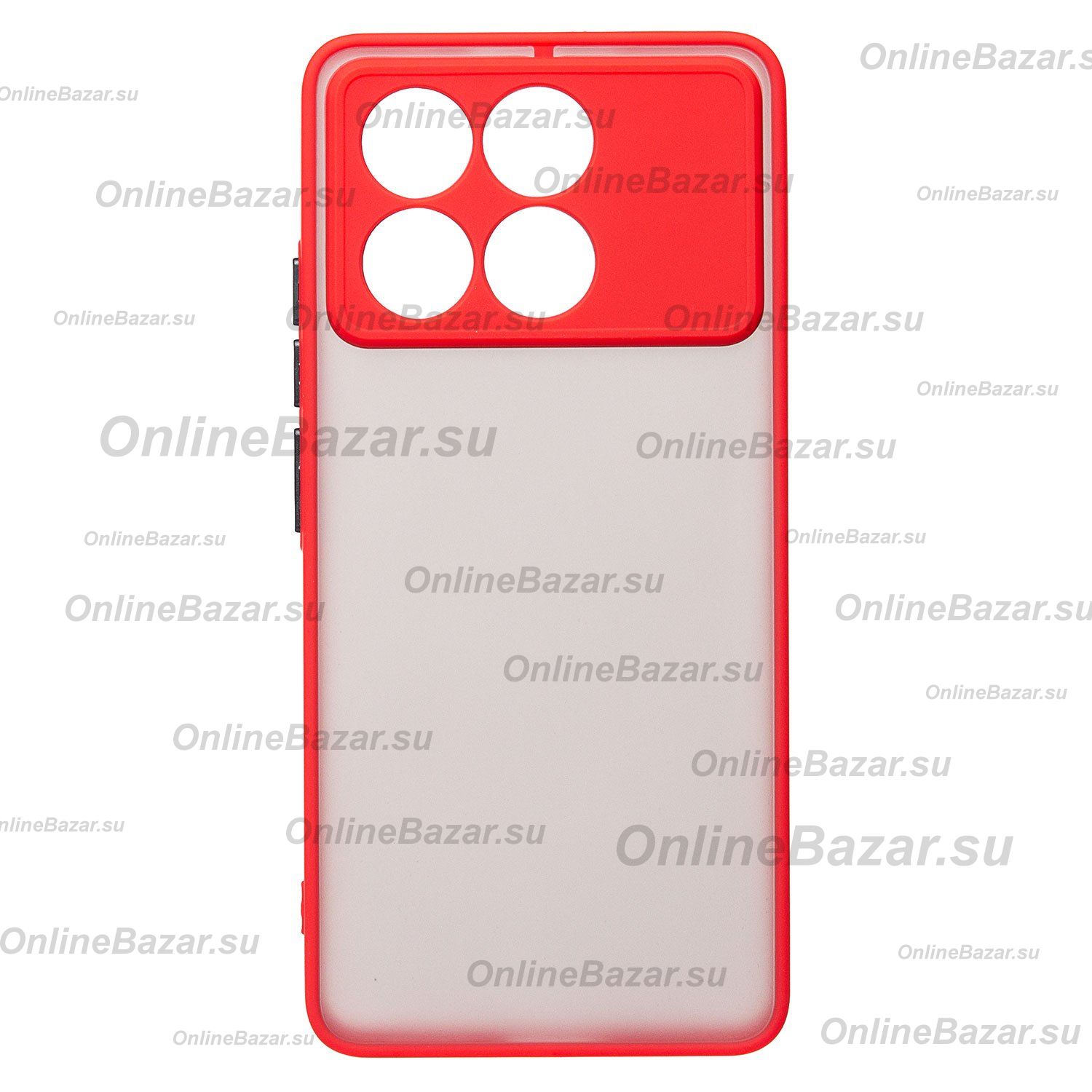 Чехол для Xiaomi 2311DRK48G пластиковый с окантовкой <красный> ― Nsk.OnlineBazar.su