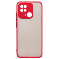 Чехол для Xiaomi Redmi 10C пластиковый с окантовкой <красный> ― Nsk.OnlineBazar.su
