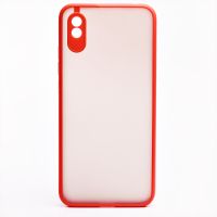 Чехол для Xiaomi Redmi 9A пластиковый с окантовкой <красный> ― Nsk.OnlineBazar.su