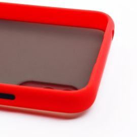 Чехол для Xiaomi Redmi 9A пластиковый с окантовкой <красный>