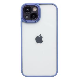 Чехол для Apple iPhone 14 пластиковый с закрытой камерой №2 <голубой>