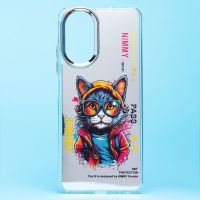 Чехол для Realme RMX3890 силиконовый (рис. 092/кот) <серый> ― Nsk.OnlineBazar.su