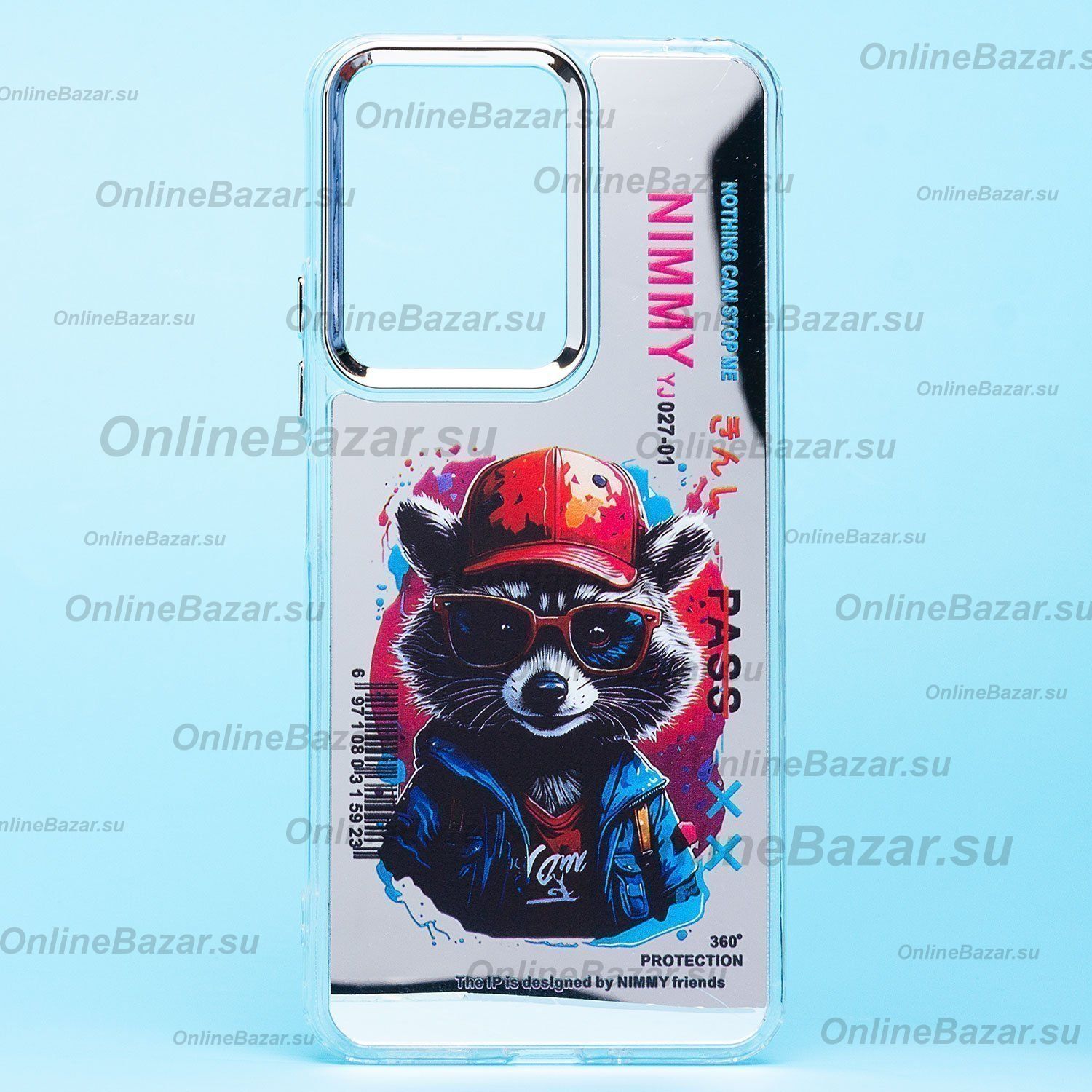 Чехол для Xiaomi Poco C65 силиконовый (рис. 092/енот) <прозрачный> ― Nsk.OnlineBazar.su