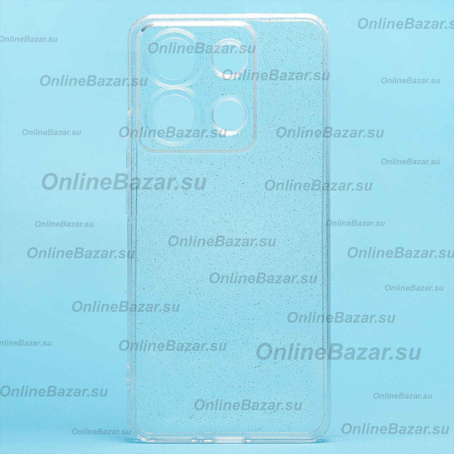 Чехол для Xiaomi Redmi Note 13 силиконовый с блестками <прозрачный> ― Nsk.OnlineBazar.su