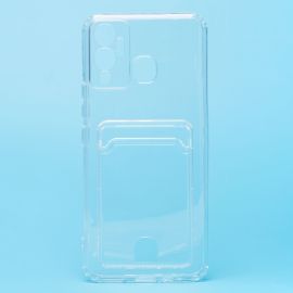 Чехол для Infinix Hot 12 Play (X6816D) силиконовый с картхолдером №2 <прозрачный>