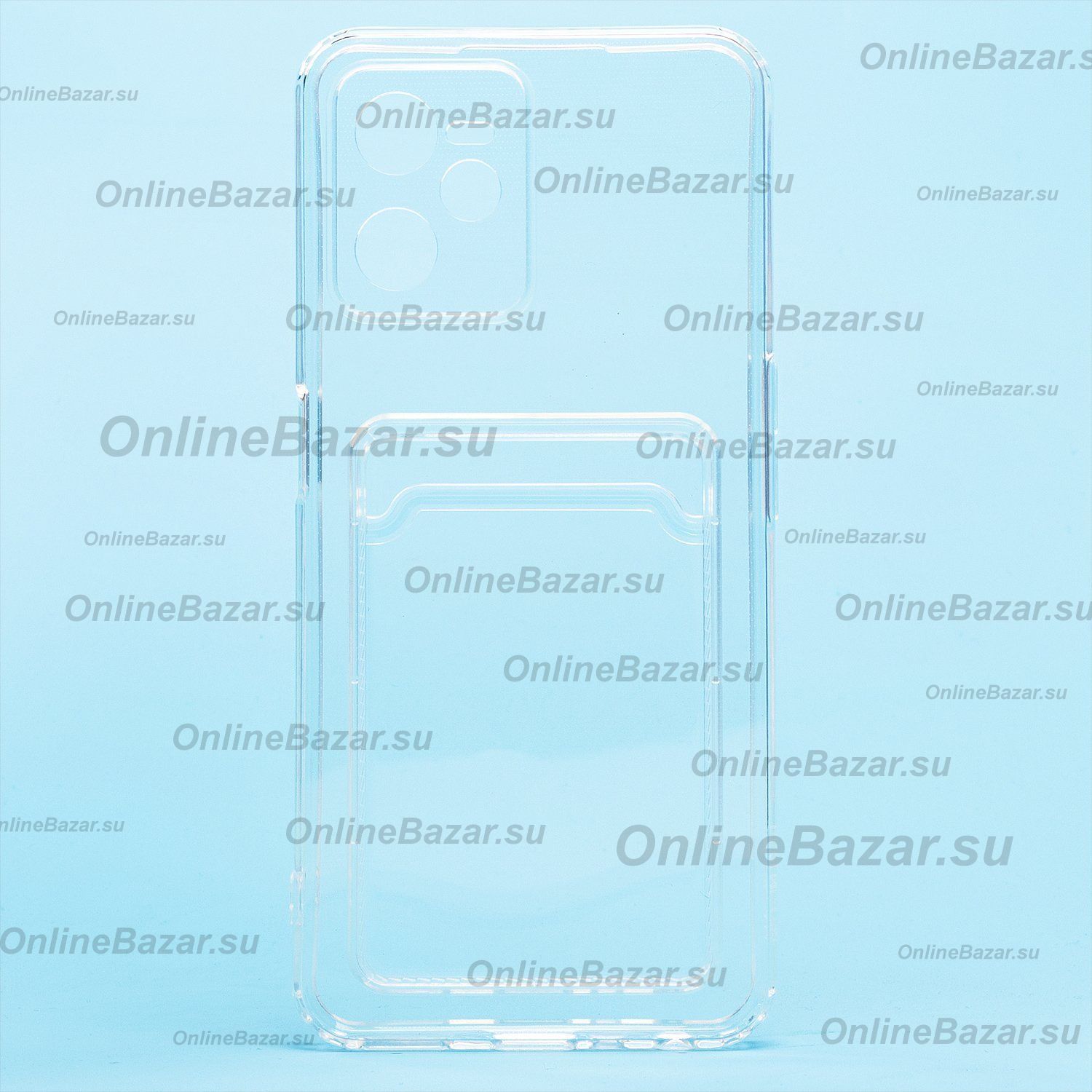 Чехол для Realme RMX3511 силиконовый с картхолдером №2 <прозрачный> ― Nsk.OnlineBazar.su