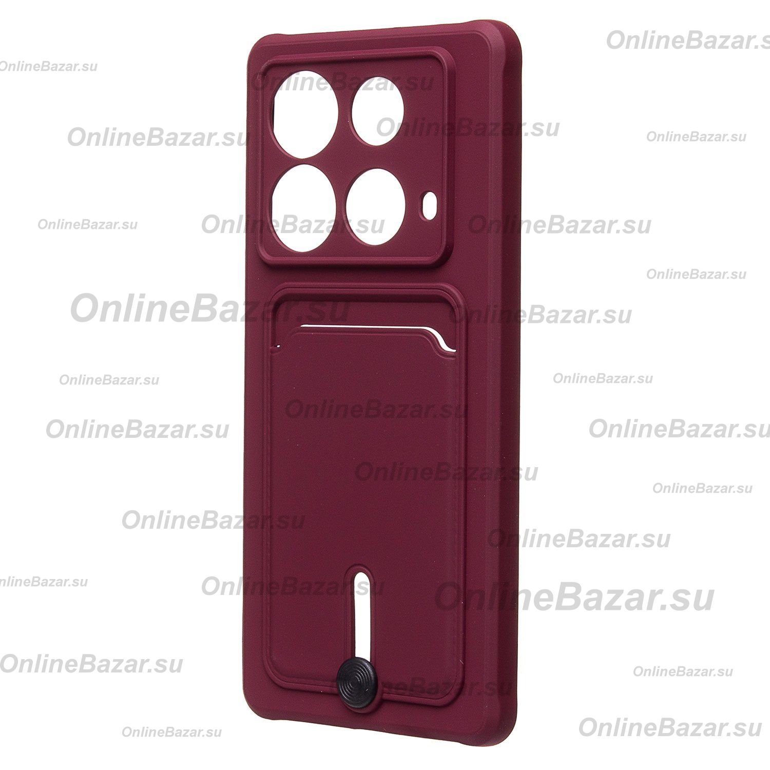 Чехол для Infinix Note 40 (X6853) силиконовый с картхолдером №4 <бордовый> ― Nsk.OnlineBazar.su