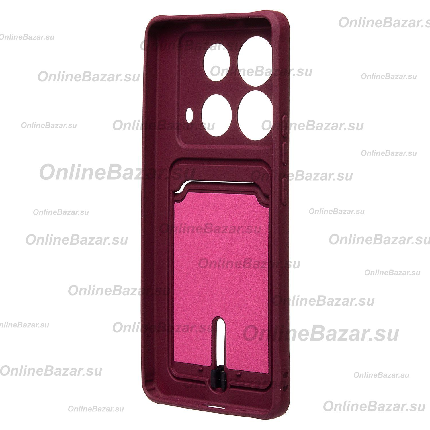 Чехол для Infinix Note 40 (X6853) силиконовый с картхолдером №4 <бордовый> ― Nsk.OnlineBazar.su