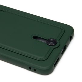 Чехол для Tecno Spark 9 Pro (KH7n) силиконовый с картхолдером №4 <зеленый>