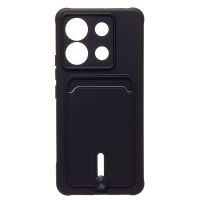 Чехол для Xiaomi Poco X6 5G силиконовый с картхолдером №4 <черный> ― Nsk.OnlineBazar.su