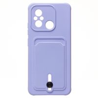 Чехол для Xiaomi Poco C55 силиконовый с картхолдером №4 <светло-фиолетовый> ― Nsk.OnlineBazar.su