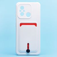 Чехол для Xiaomi Poco C55 силиконовый с картхолдером №4 <белый> ― Nsk.OnlineBazar.su