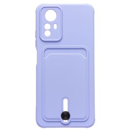 Чехол для Xiaomi Redmi Note 12S силиконовый с картхолдером №4 <фиолетовый>
