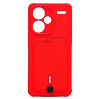 Чехол для Xiaomi 23090RA98G силиконовый с картхолдером №4 <красный> ― Nsk.OnlineBazar.su
