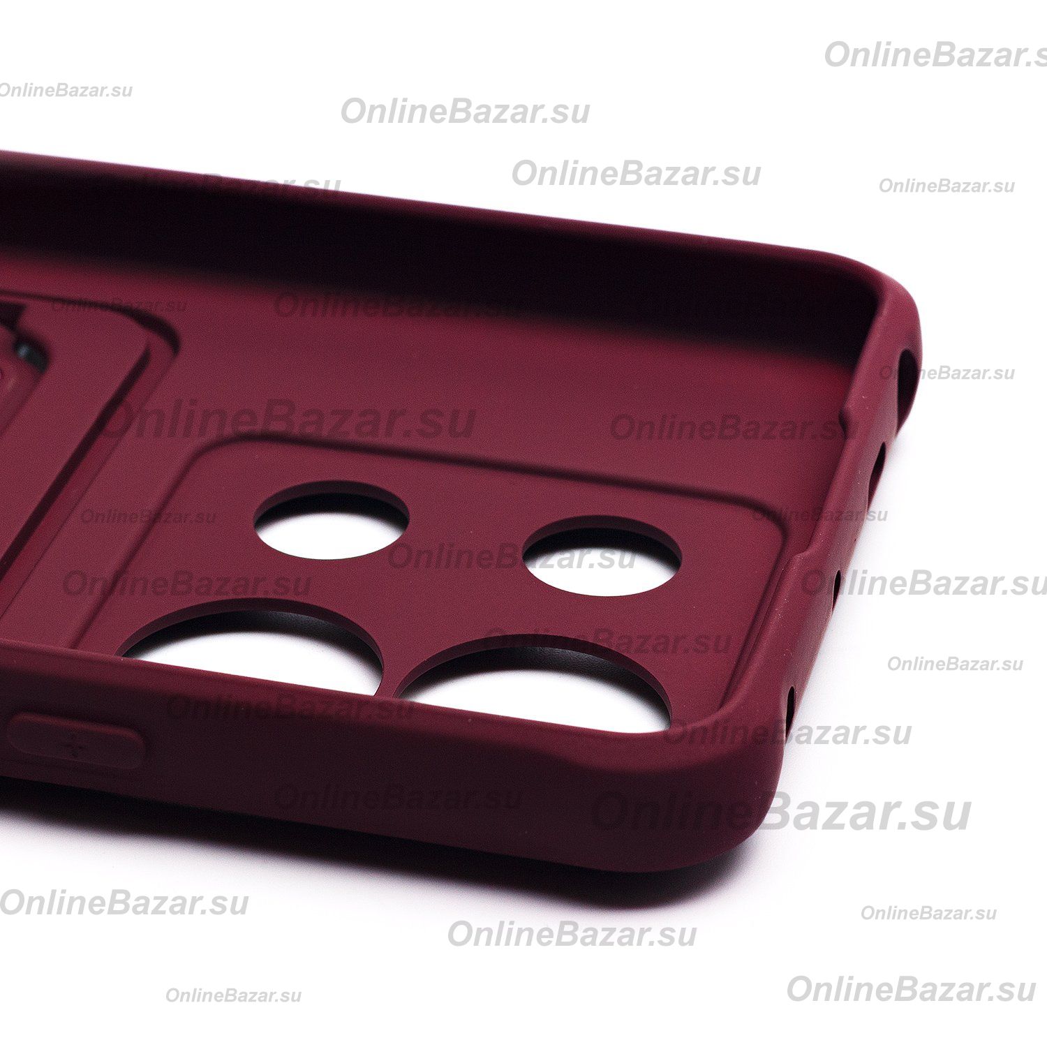 Чехол для Xiaomi 2312DRA50C силиконовый с картхолдером №4 <бордовый> ― Nsk.OnlineBazar.su