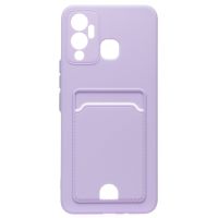 Чехол для Infinix Hot 12 Play (X6816D) силиконовый с картхолдером №6 <фиолетовый> ― Nsk.OnlineBazar.su