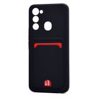 Чехол для Tecno Spark Go 2022 (KG5m) силиконовый с картхолдером №6 <черный> ― Nsk.OnlineBazar.su