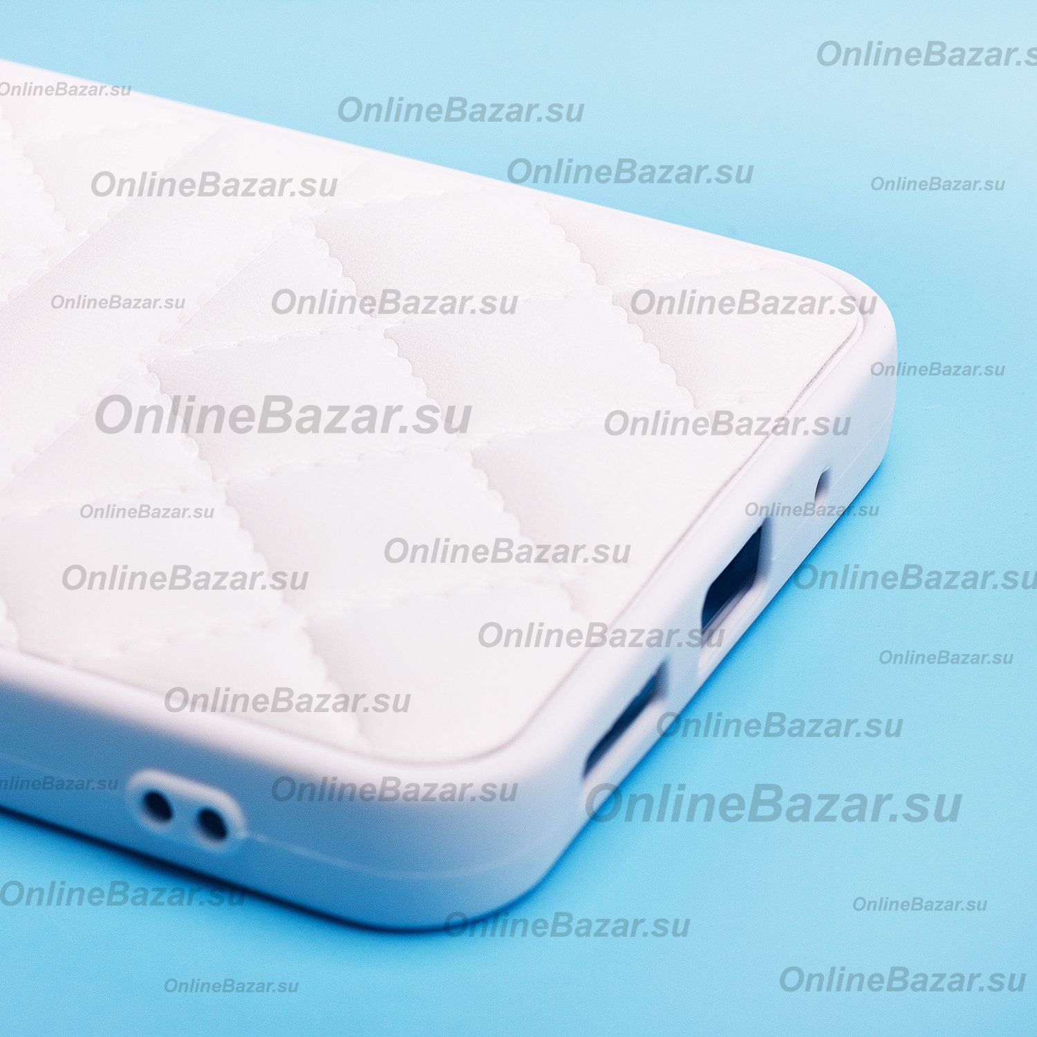 Чехол для Xiaomi 22127PC95I силиконовый + экокожа <белый> ― Nsk.OnlineBazar.su