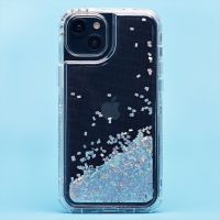 Чехол для Apple iPhone 15 Plus силиконовый с блестками №4 <серебристый> ― Nsk.OnlineBazar.su