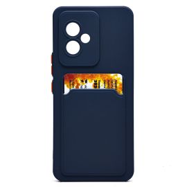 Чехол для Honor 100 силиконовый с картхолдером №9 <темно-синий>