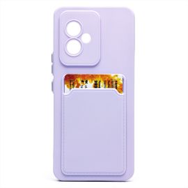 Чехол для Honor 100 силиконовый с картхолдером №9 <светло-фиолетовый>