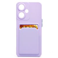 Чехол для Oppo A59 силиконовый с картхолдером №9 <светло-фиолетовый> ― Nsk.OnlineBazar.su