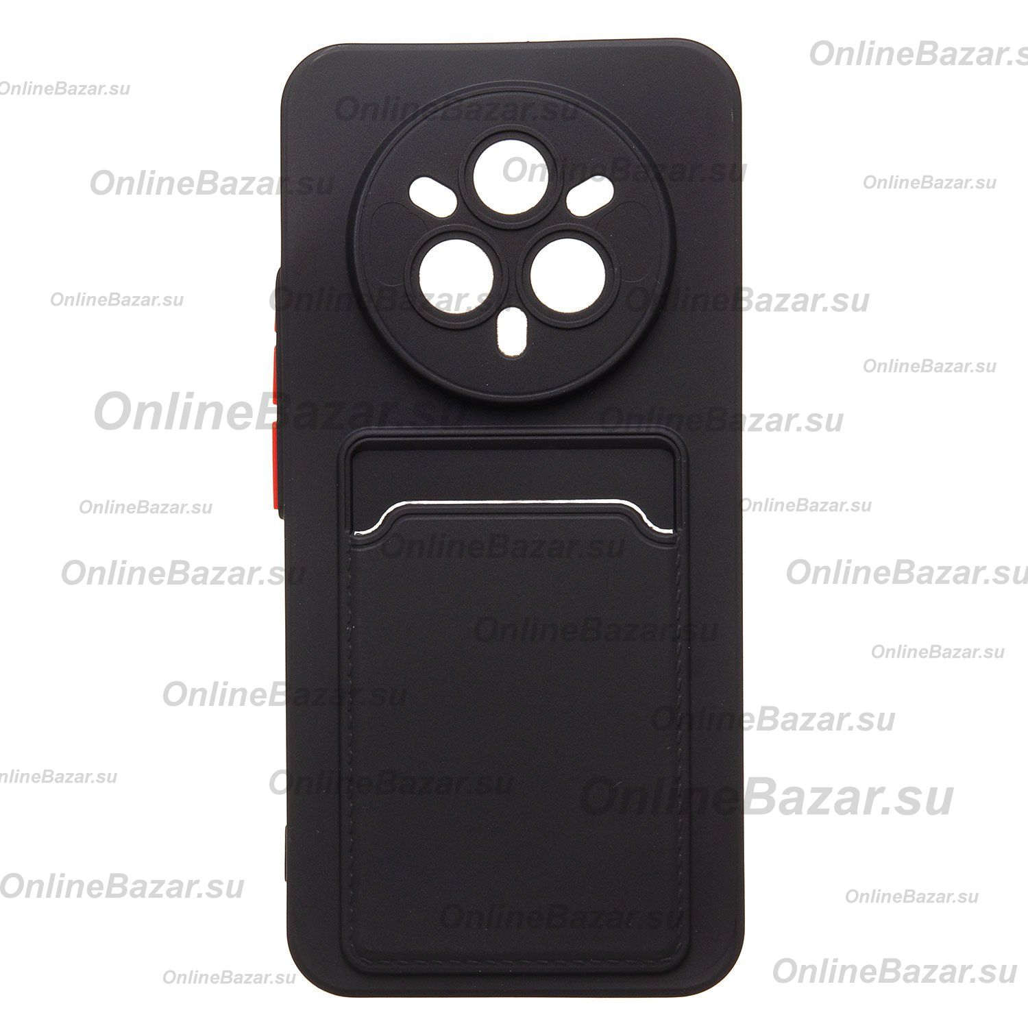 Чехол для Realme RMX5051 силиконовый с картхолдером №9 <черный> ― Nsk.OnlineBazar.su