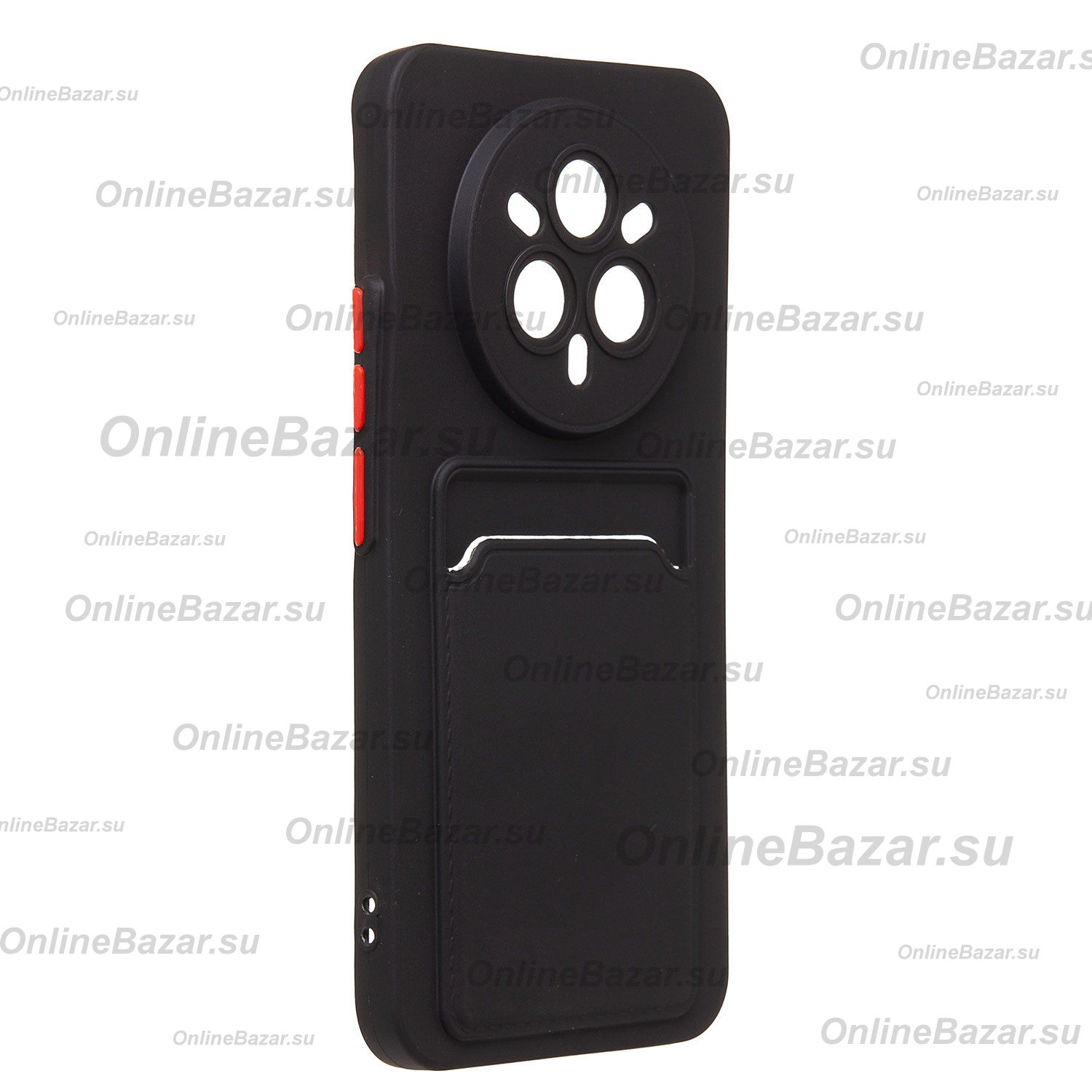 Чехол для Realme RMX5051 силиконовый с картхолдером №9 <черный> ― Nsk.OnlineBazar.su