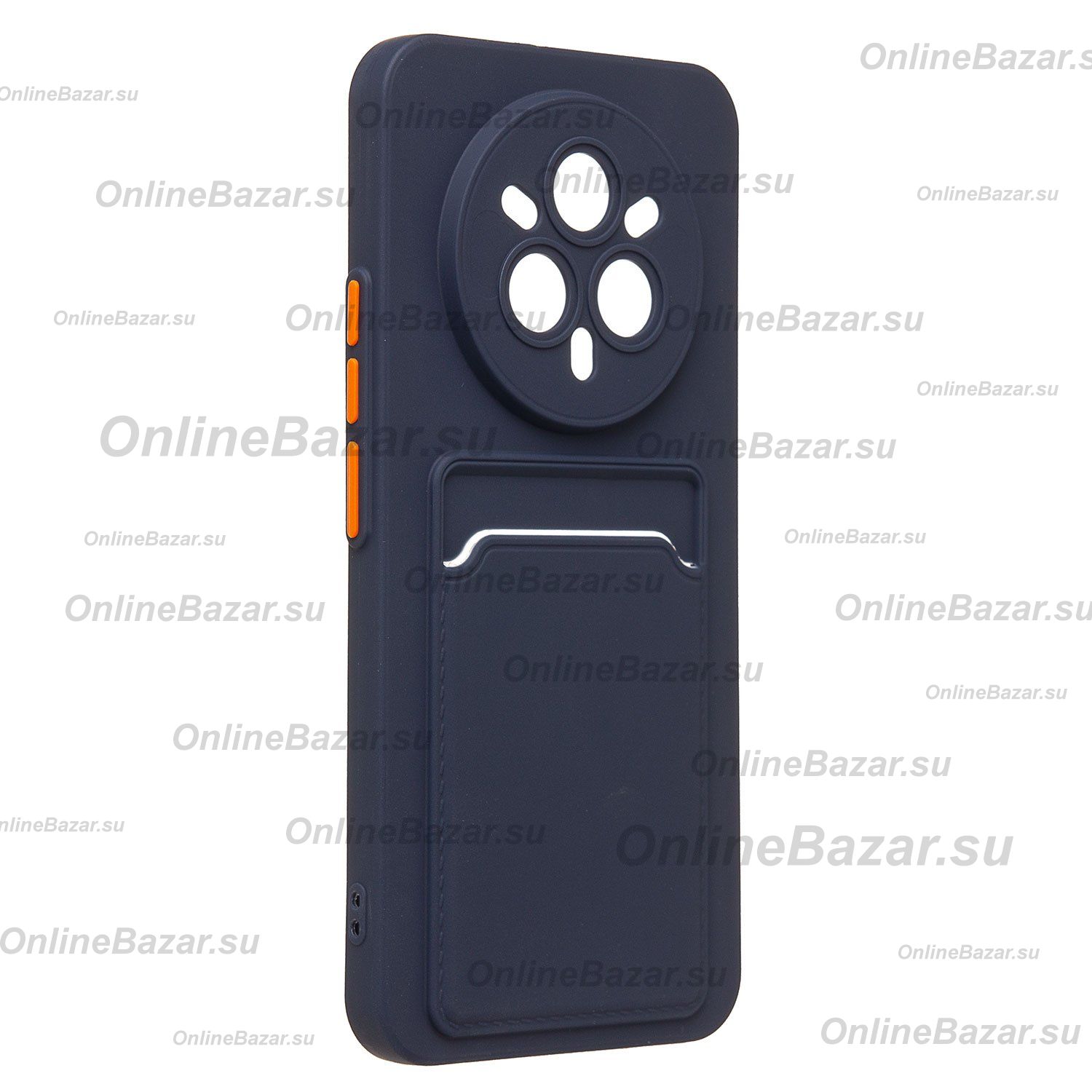 Чехол для Realme RMX5051 силиконовый с картхолдером №9 <темно-синий> ― Nsk.OnlineBazar.su