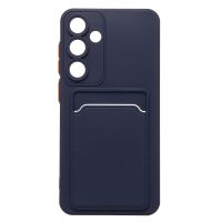 Чехол для Samsung SM-S936B (Galaxy S25 Plus) силиконовый с картхолдером №9 <темно-синий> ― Nsk.OnlineBazar.su