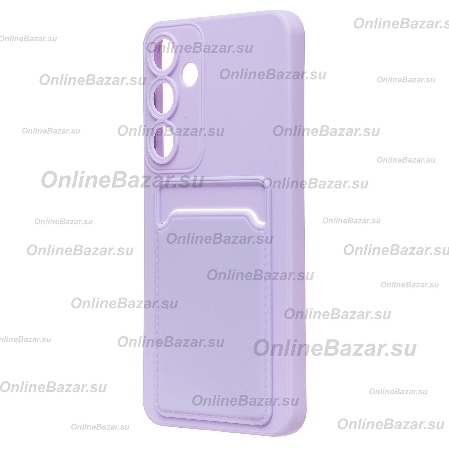 Чехол для Samsung SM-S936B (Galaxy S25 Plus) силиконовый с картхолдером №9 <светло-фиолетовый> ― Nsk.OnlineBazar.su