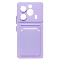 Чехол для Tecno Pova 6 (LI7) силиконовый с картхолдером №9 <светло-фиолетовый> ― Nsk.OnlineBazar.su