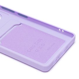 Чехол для Tecno Pova 6 (LI7) силиконовый с картхолдером №9 <светло-фиолетовый>
