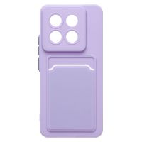 Чехол для Xiaomi 14 Pro силиконовый с картхолдером №9 <светло-фиолетовый> ― Nsk.OnlineBazar.su
