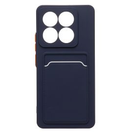 Чехол для Xiaomi 2406APNFAG силиконовый с картхолдером №9 <темно-синий>