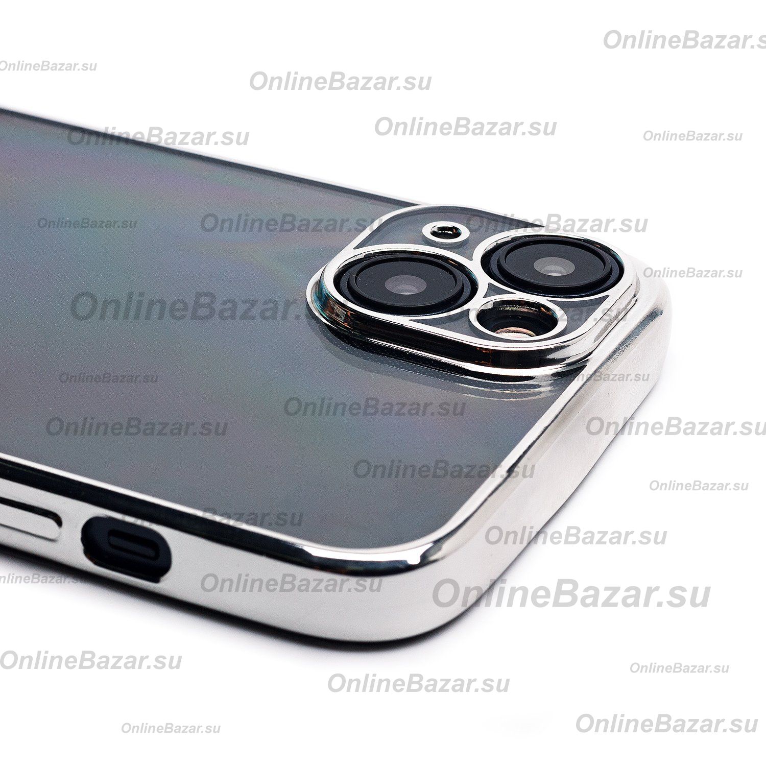 Чехол для Apple iPhone 15 Plus силиконовый ультратонкий Pilot <серебристый> ― Nsk.OnlineBazar.su