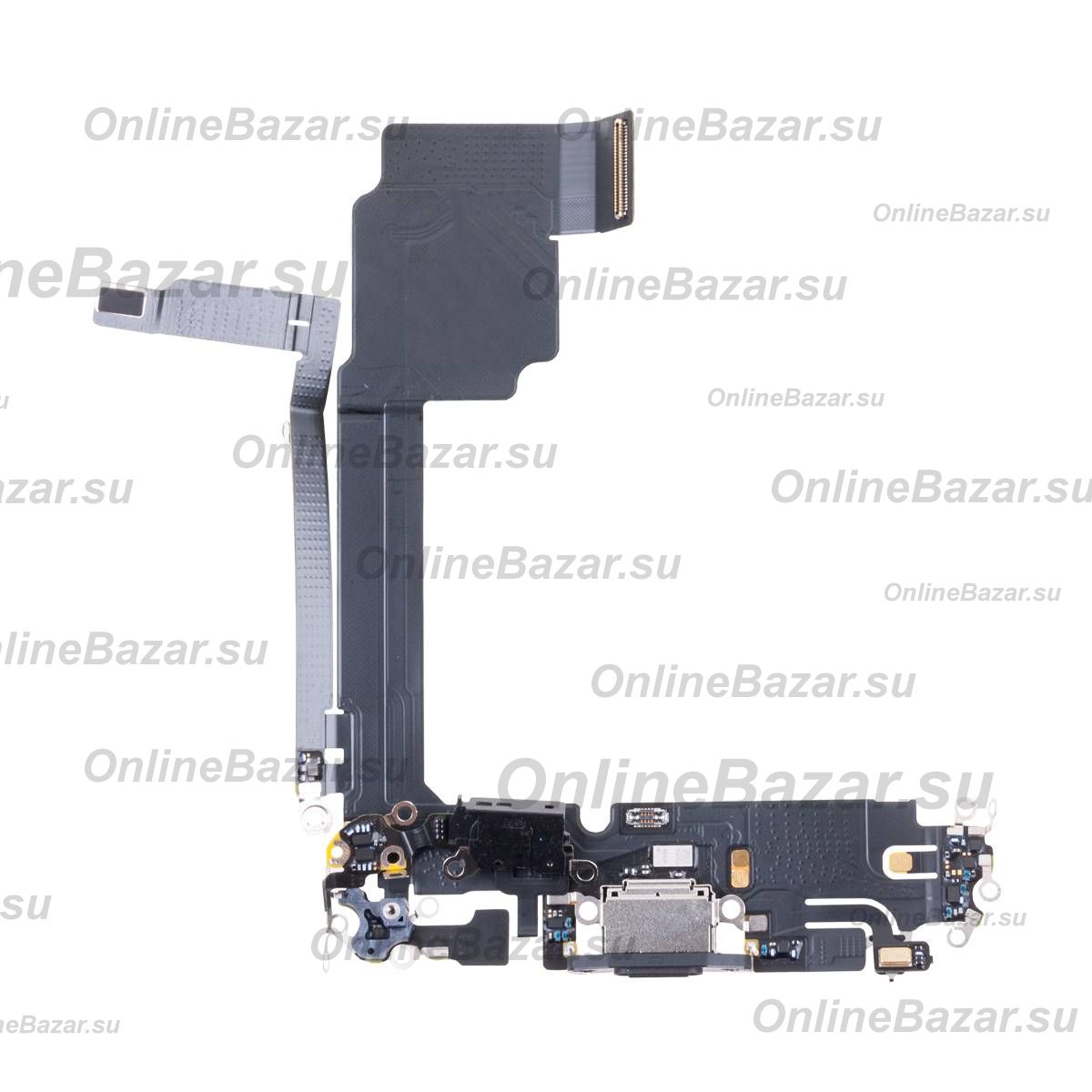 Шлейф для Apple iPhone 15 Pro Max на системный разъем и микрофон <черный> (оригинал) ― Nsk.OnlineBazar.su