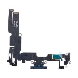 Шлейф для Apple iPhone 14 Plus на системный разъем и микрофон <черный> (оригинал)