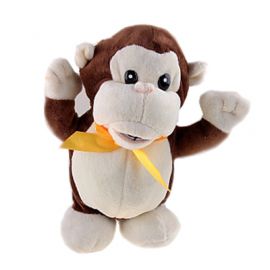 Игрушка обезьянка говорящая повторяющая звуки двигающаяся <бежевый>