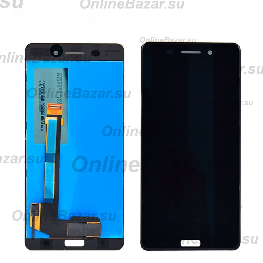 Дисплей для Nokia 6 в сборе с тачскрином <черный> ― Nsk.OnlineBazar.su