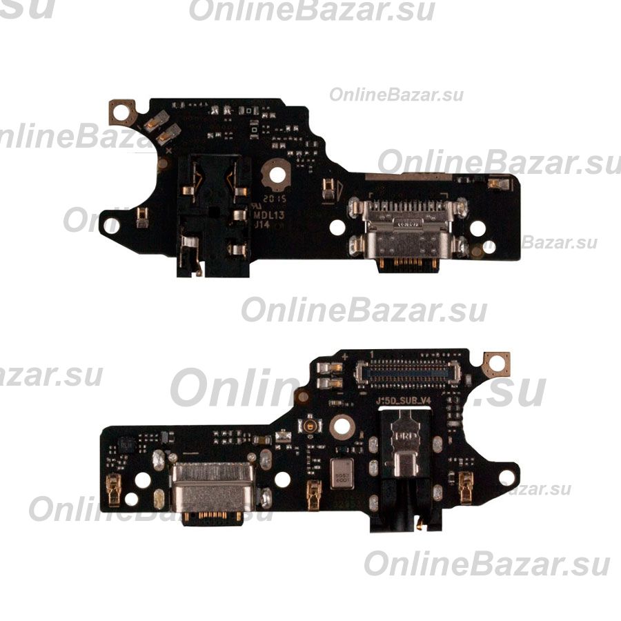 Плата нижняя для Xiaomi Redmi Note 9 на системный разъем, разъем гарнитуры и микрофон (оригинал) ― Nsk.OnlineBazar.su