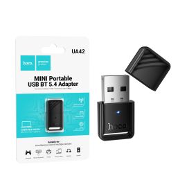 Bluetooth адаптер в порт USB Hoco UA42 (BT 5.4) <черный>