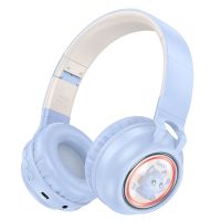 Беспроводные Bluetooth наушники Hoco W50 <синий> ― Nsk.OnlineBazar.su