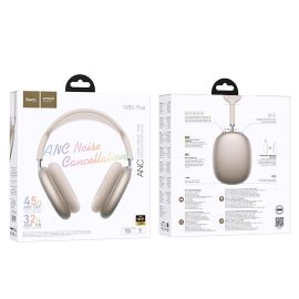 Беспроводные Bluetooth наушники Hoco W65 Plus <бежевый>